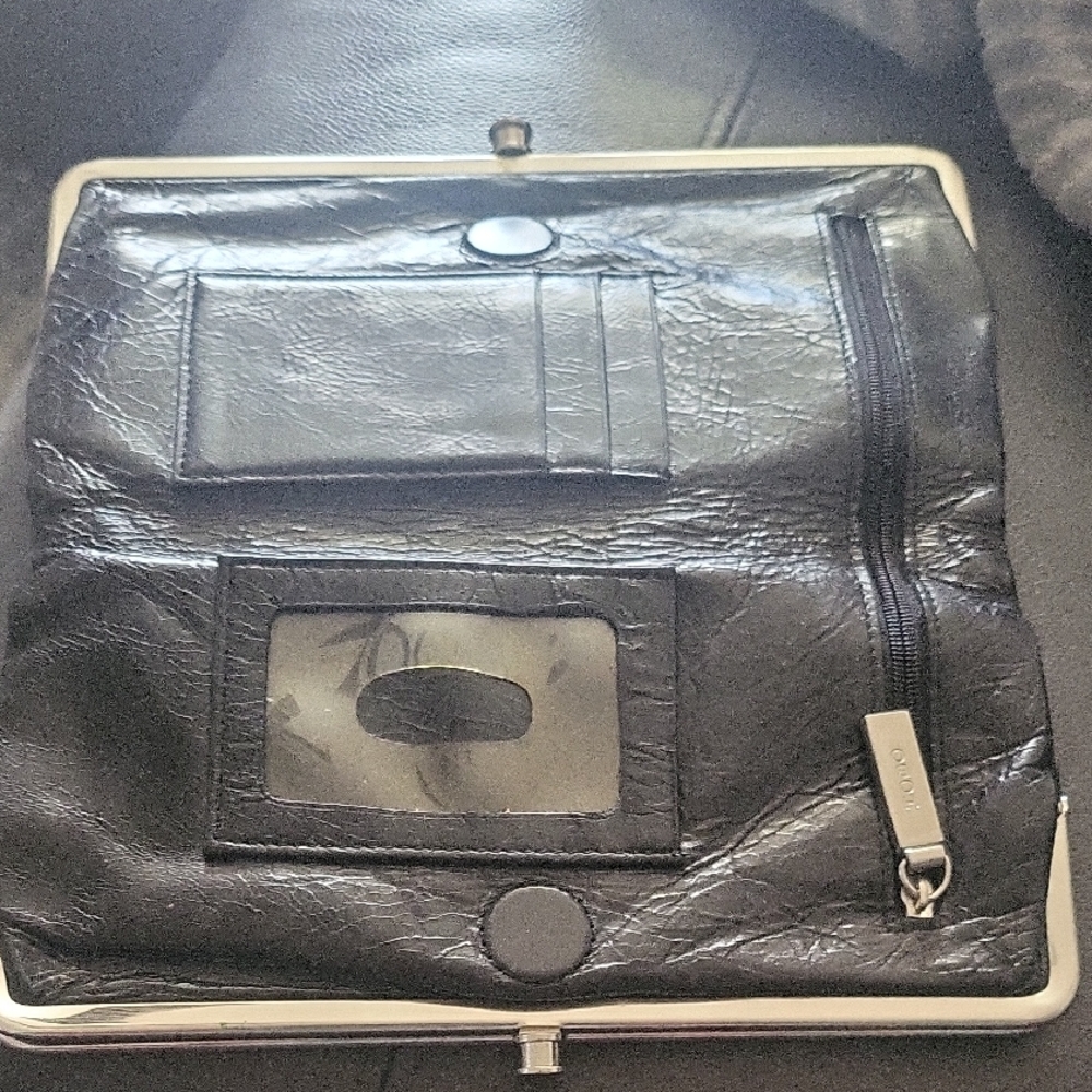 Black Leather HOBO womens Bag
